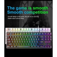 FIREWOLF 87-Key Electronic Competition Game Mechanical Feeling Keyboard Usb Wired Backlight K16