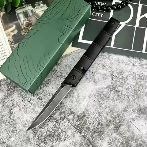 New CR7096 Folding Knife with 8Cr13Mov Blade Bamboo Handle Disassembled Knife Daily Carry Pocket Kni