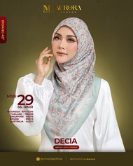 Minaz AURORA READY STOCK Hijab Square Tudung Bawal Printed Merdeka Raya Mudah Bentuk Ironless Bidang