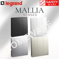 [SG Seller] Legrand Mallia SENSES 3Gang 1Way 3Gang 2Way Switch Matt Black Silver White Champagne