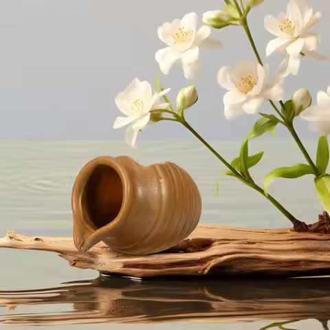 Ecological Ceramic Fountain Jar Circulating Waterfall Jar Home Garden Landscape Fountain Decor Garde