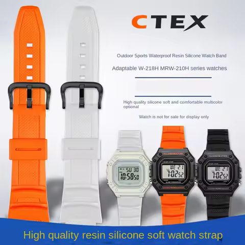 Colorful Silicone watch strap for Casio W-218H MRW-210H ae-1200 /1100 / f-108 /sgw300 /400 /w-800h R