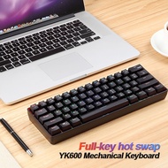 [CLEARANCE SALE] YK600 RK 61 Keys 60% Hot Swappable RGB Mechanical Keyboard Dual Mode 2.4G Wireless