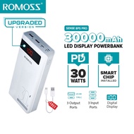 Romoss 30000mAh Powerbank Original Fast Charging PD Portable Charger Phone Battery Portable Source