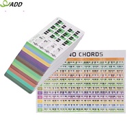 ADD 120 Piano Chord Chart Colorful Electric Piano Reference Chord Flash Cards, Piano Music Beginner 