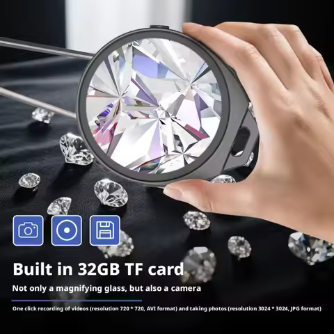 Microscope Digital Handheld Digital Magnifying Glass With 10/13/15 Times Magnification For Jewelry A