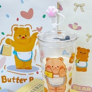IFS Butter Bear cốc bơ gấu bằng thép không gỉ ống hút bơ gấu 304 cốc giữ ấm bằng thép không gỉ dung