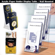 Acrylic Holder Paper Display Stand Pamphlet Flyer Catalog Organizer Brochure Stand Docuholder 亚克力展示架