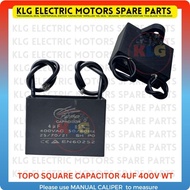 Topo square capacitor 4uf 400v WT water pump parts