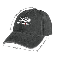 TWS2 Unlimited Bold - Inspired, 'S2' Unlimited Text Design Unisex Adjustable Adult Washed Denim Base