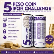 5 Pesos Alkansya Ipon Challenge Coin Bank 9-Inch size (2,500 if Completed)