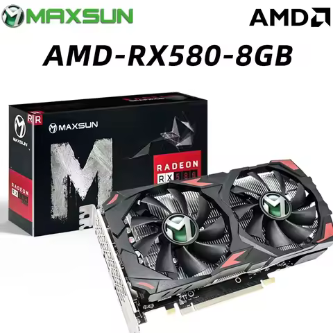 MAXSUN AMD RX 580 8GB 2048SP 8Pin Placa De Video Gaming Graphics Card GDDR5 256Bit Radeon GPU deskto