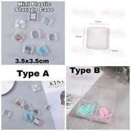 Mini Clear Plastic Storage Medicine Case Pill Box Airtag Small Items SD Card Rings Earrings