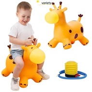 VARIETY Giraffe Bouncy Horse, Anti-fall Rubber Animals Jumping Toys, Fun Sturdy Inflatable Thickened