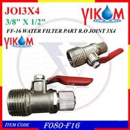 F080-F15 (1/4" X 1/2") / F080-F16 (3/8" X 1/2") FF-16 WATER FILTER PART R.O JOINT 3X4 Solid body
