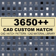 Autodesk | AutoCad 2025-2099 | 3650++ CUSTOM CAD HATCH PATTERN MATERIALS for Architectural Design