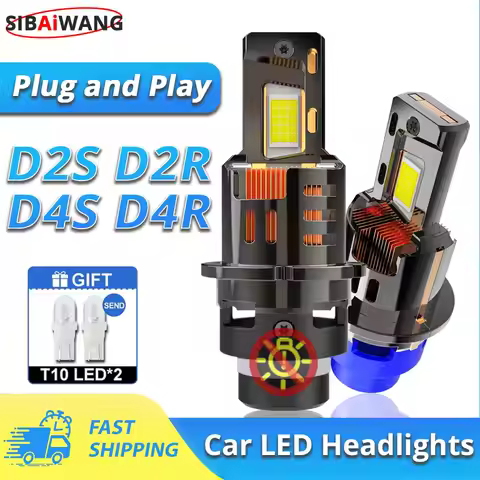 D2S D4S Led Car Headlight Bulb Canbus HID D2R D4R Led Xenon Bulb 1:1 6000K High Power Car Lamp Fog L