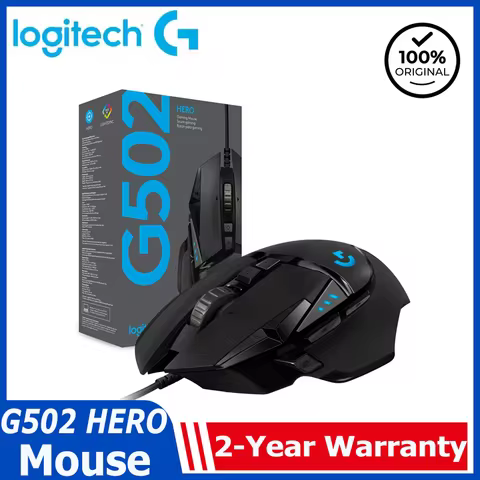 Logitech G502 HERO High Performance Wired Gaming Mouse HERO 25K Sensor 25,600 DPI RGB Adjustable Wei