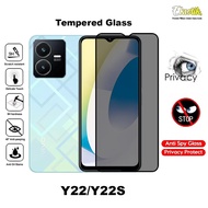 ANTI GORES KACA UNTUK VIVO Y22 / Y22S CERAMIC MATTE TEMPERED GLASS PRIVASI SPY PELINDUNG LAYAR