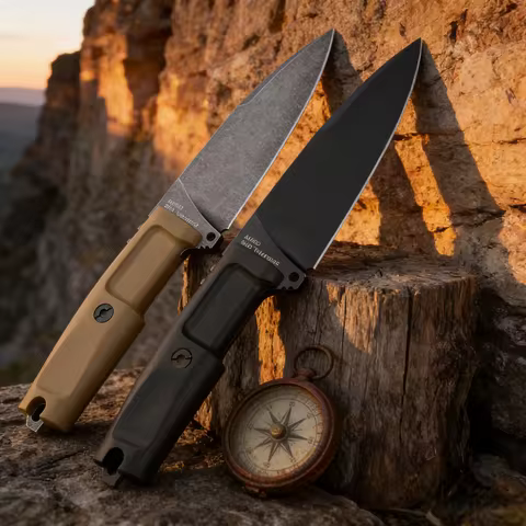 0500 model, forged straight knife made of N690 steel, camping and hunting knife for the wild, fruit 