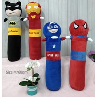 Superhero doll bolster Size 60cm/amses character bolster/cute doll bolster/Captain America bolster