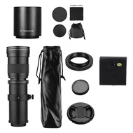 Sprcsg Camera MF Super Telephoto Zoom Lens F/8.3-16 420-800mm T Mount + UV/CPL/FLD Filters Set +2X T