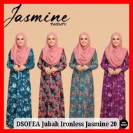 Dsofea Jubah Ironless Jasmine 20 Saiz S - 4XL Baju Dress Muslimah Tak Payah Gosok Nursing Friendly S