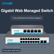 JT-COM 1000Mbps Gigabit Network Switch 5 8 16 24 Port Ethernet Smart Switcher High Performance RJ45