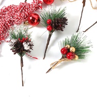 1Pc Artificial Berry Pine Needle Bouquet Christmas Decoration Xmas Tree Ornaments for Home Navidad New Year Decor Gift Box Accessory