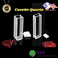 Cuvette Quartz with lid, 2 sides clear (1 pair)