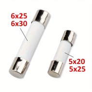 10pcs 5*20mm 5*25mm 6*25mm 6*30mm Fast Blow Tube Fuses Mm 250V 0.5-30A AMP Fuse Ceramic Fuse