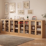 Solid Wood Family Bookshelf Floor Lattice dimu Storage Living Room Combination Simple Household Stor
