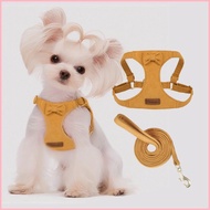 Dog Strap Dog Strap Dog Strap Dog Collar Vest Style Strap Bow Durable Pet Leash Set