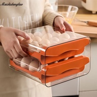 MSSH Egg box food-grade crisper plastic refrigerator drawer kitchen egg double storage box