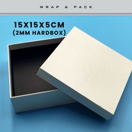 (Ready Stock) Gift Box White High Quality Hard Box Kotak Hadiah 15x15x5cm