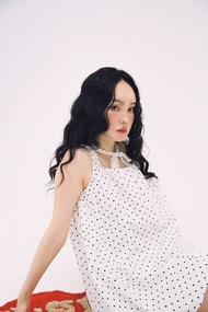 MAGARINES [พร้อมส่ง] - Dot Darling Dress เดรสบอลลูนลายจุดสีขาว มีซับในทั้งตัว