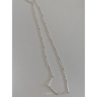 |'Fizzle 'Bamboo Design Sterling Silver Necklace