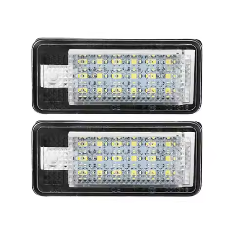 2Pcs White LED Car License Plate Light Bulbs Accessories For AUDI A4 S4 B6 B7 A6 C6 4F S6 A3 S3 8P A