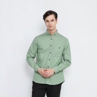 KEMEJA Sage Green Premium Men's Long Sleeve Plain Shirt | Sage Green High Quality Slimfit Men's Shir
