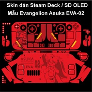 Steam Deck sticker Skin / SD OLED model Evangelion Asuka EVA-02 | Film 3M | Custom Steamdeck sticker