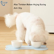 V.top Pet Bone Meal Mat/Anti Slip Dog Cat Feeding Mat/Easy Washing Dog Cat Feeding Mat
