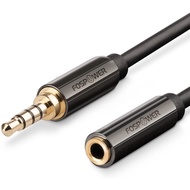 FosPower (6 Feet) 3.5mm Male to 3.5mm Female Auxiliary 4-Conductor TRRS Stereo Audio Extension Cable