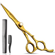 JIM PRO Professional Quality Barber Scissor - Hair Cutting Scissors, Professional Japanese 440C Stai