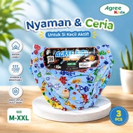 (3pc) CD Agree Kids CA 40 | Boys' Underwear with Elastic Pattern - Kshop