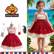 Disney Moana Costume for Kids Girl Princess Dress Halloween Buwan ng Wika Book Week