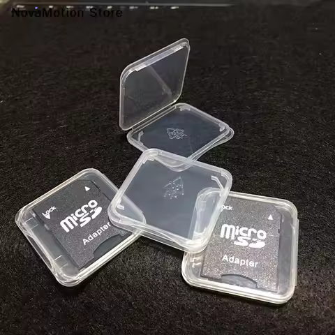 [NM]10Pcs Memory Card Case Box Protective Case For HC MMC XD CF Card Transparent[NM]