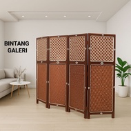 ZARGO Synthetic Rattan Room Divider Screen Minimalist Room Divider Partition