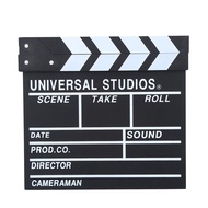 [Wroomy] Wooden Director Scene Clapperboard TV Movie Clapper Board Film Cut Prop