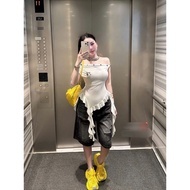 OFF-Shoulder ZIP T-SHIRT WITH LONG BUTTONS NO. 76