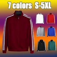Coat Men Three Bar Jacket Men's Hoodie Stand Up Collar Sports Jacket Customized Autumn and Winter Re